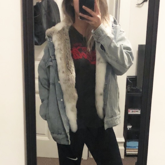 forever 21 fur denim jacket